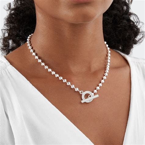 gucci boule beaded necklace|Gucci boule chain silver necklace.